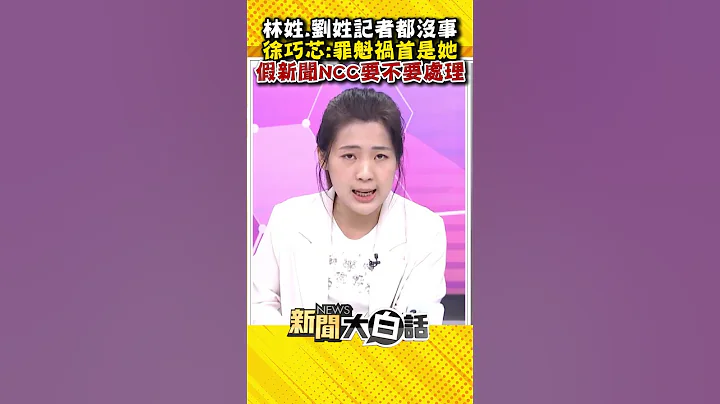 林姓.劉姓記者都沒事 徐巧芯:罪魁禍首是她 假新聞NCC要不要處理  #Shorts - 天天要聞