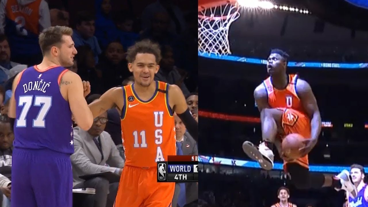 Team USA vs Team World - Slam Dunk Contest, Zion Williamson, Ja Morant