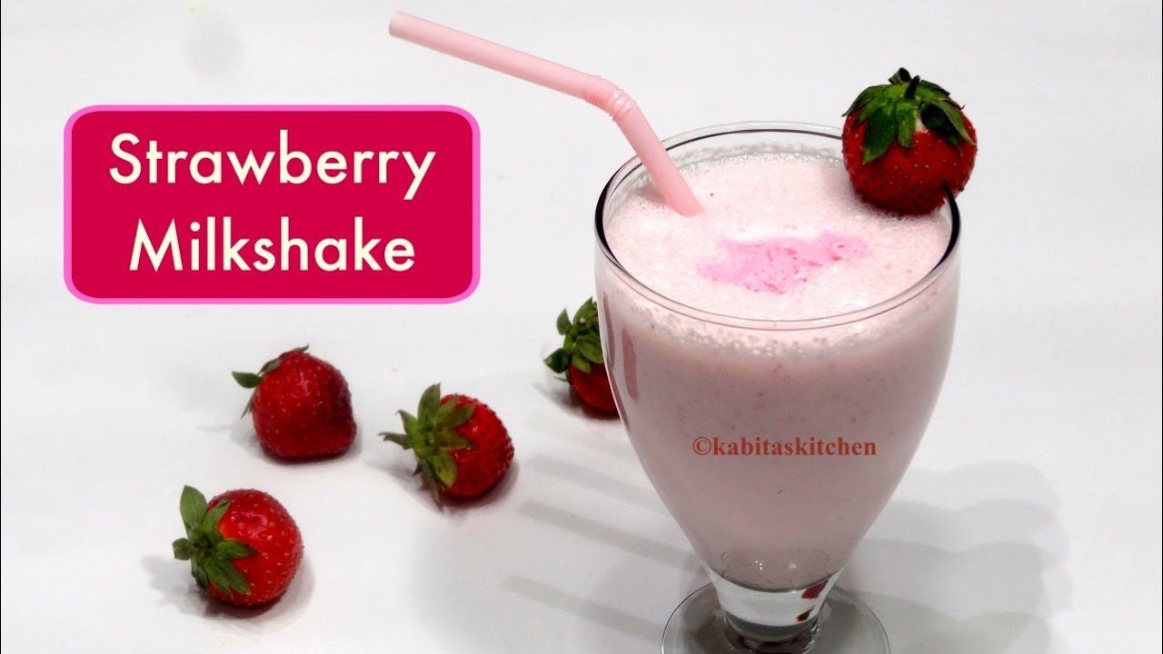 Strawberry Milkshake | Valentine Special | Smoothie | KabitasKitchen | Kabita Singh | Kabita