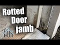 How to fix, repair replace rotted exterior door jamb, Easy!
