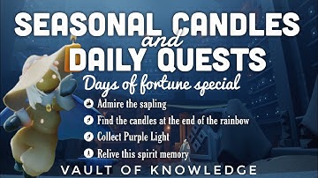 Seasonal Candles + Daily Quest in Vault of Knowledge | sky Cotl | Noob Mode
