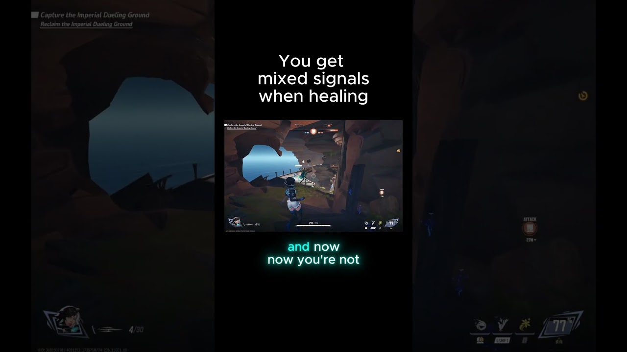 You get mixed signals when healing  