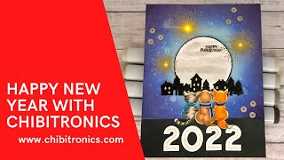 New Years Celebration Light Up Card featuring Clearly Besotted and Chibitronics