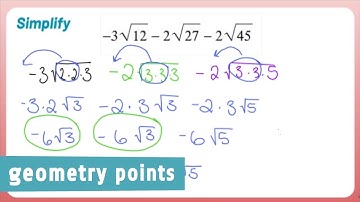 Geometry Points: Adding and Subtracting Square Roots