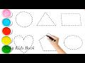Shapes Drawing for Kids, Learn 2d Shapes, Colors for Toddlers, Preschool Learning Part - 123
