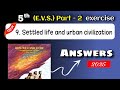class 5th evs chapter 9 part 2 - settled life and urban civilization question answer 5th standard