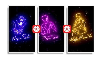 How To Make Glowing Lyrics Status Video In Kinemaster | kinemaster black screen lyrics video editing