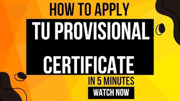 "Step-by-Step Guide to Applying for a TU Provisional Certificate | Must-Watch for Students 2081