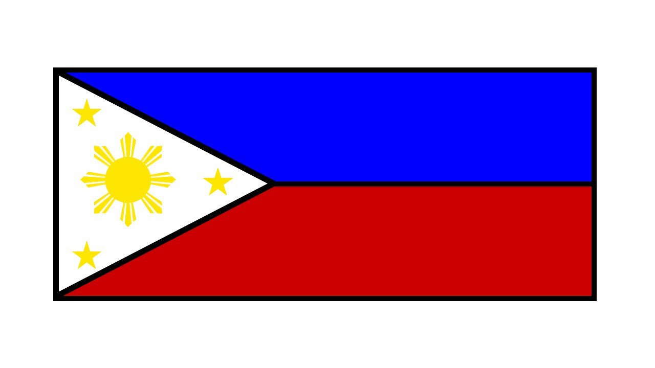 How to draw the National flag of the Philippines Watawat Ng Pilipinas
