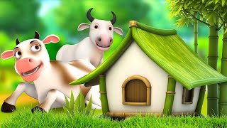 மாட்டு மூங்கில் வீடு - Cow&#39;s Bamboo House Story | 3D Animated Tamil Moral Stories | JOJO TV Stories