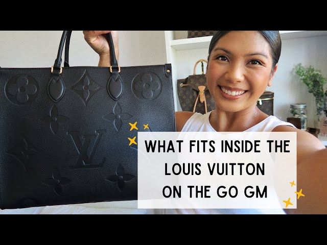 WHAT FITS INSIDE THE LOUIS VUITTON ON THE GO GM TOTE BAG