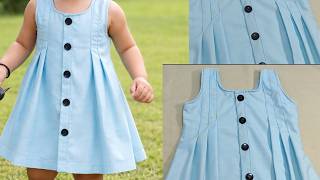 Designer Yoke Baby Frock Cutting and Stitching Very Easy  baby frock
