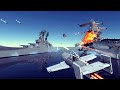 Kamikaze Attacks vs Battleships & Cluster Bomb Airstrikes #9 | Besiege