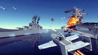 Kamikaze Attacks vs Battleships & Cluster Bomb Airstrikes #9 | Besiege screenshot 5
