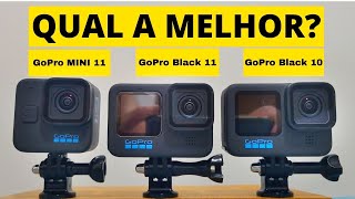 QUAL A MELHOR GoPro? Black 10, Black 11 ou Mini 11? #gopro #gopro11 #gopro10 #camerastand