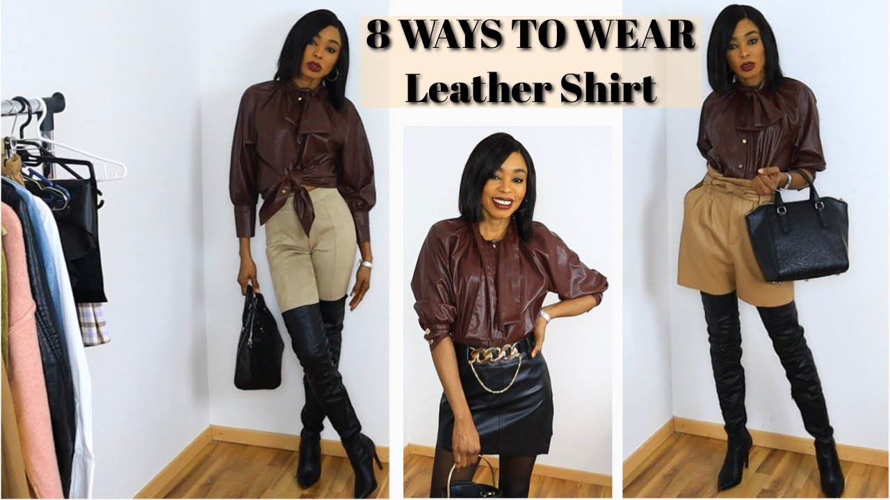 ZARA BEST FAUX LEATHER SHIRT ...