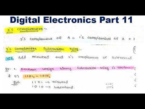 2’s Complement Method | Binary Subtraction Explained | Digital ...