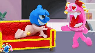 Clay Mixer Français | Blue cherche à séduire Pinky | Dessin animé français