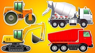 Kartun anak indonesia 20 men. Excavator, Crane, Traktor, Truk. Kartun sub indonesia. Pengaduk beton.