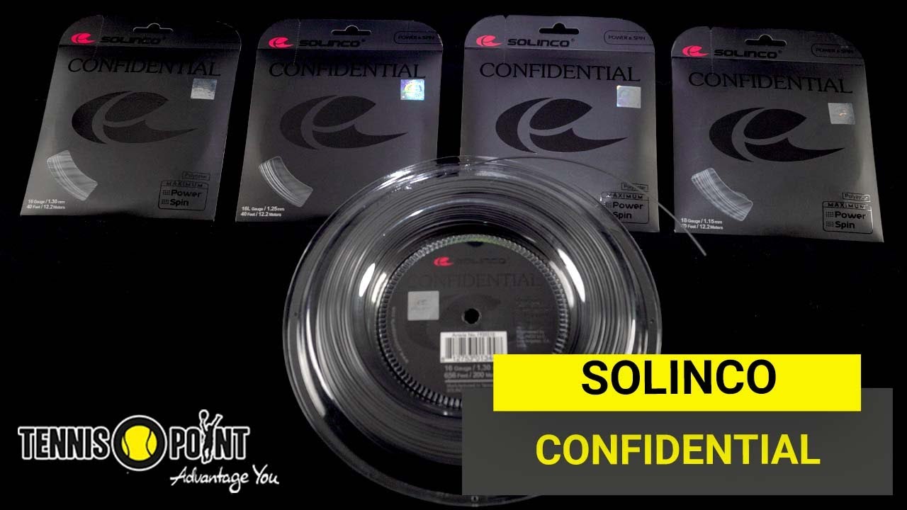 Solinco Confidential 16G Tennis String - Silver