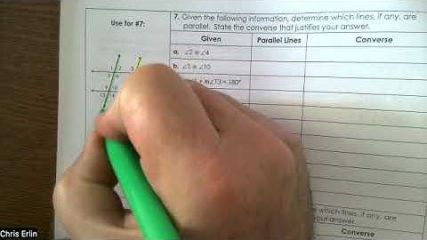 Introduction of Converse of Parallel Line Theorems