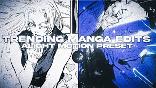 Trending Manga Edit Preset || Alight Motion Xml