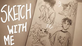 sketch with me / cats and people✏️.