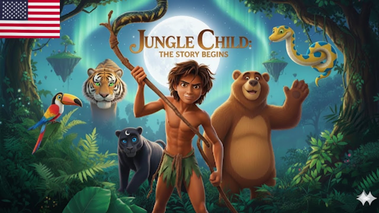 The Jungle Book Mowgli 🌴3D 4K Bedtime Stories for Kids in English # ...
