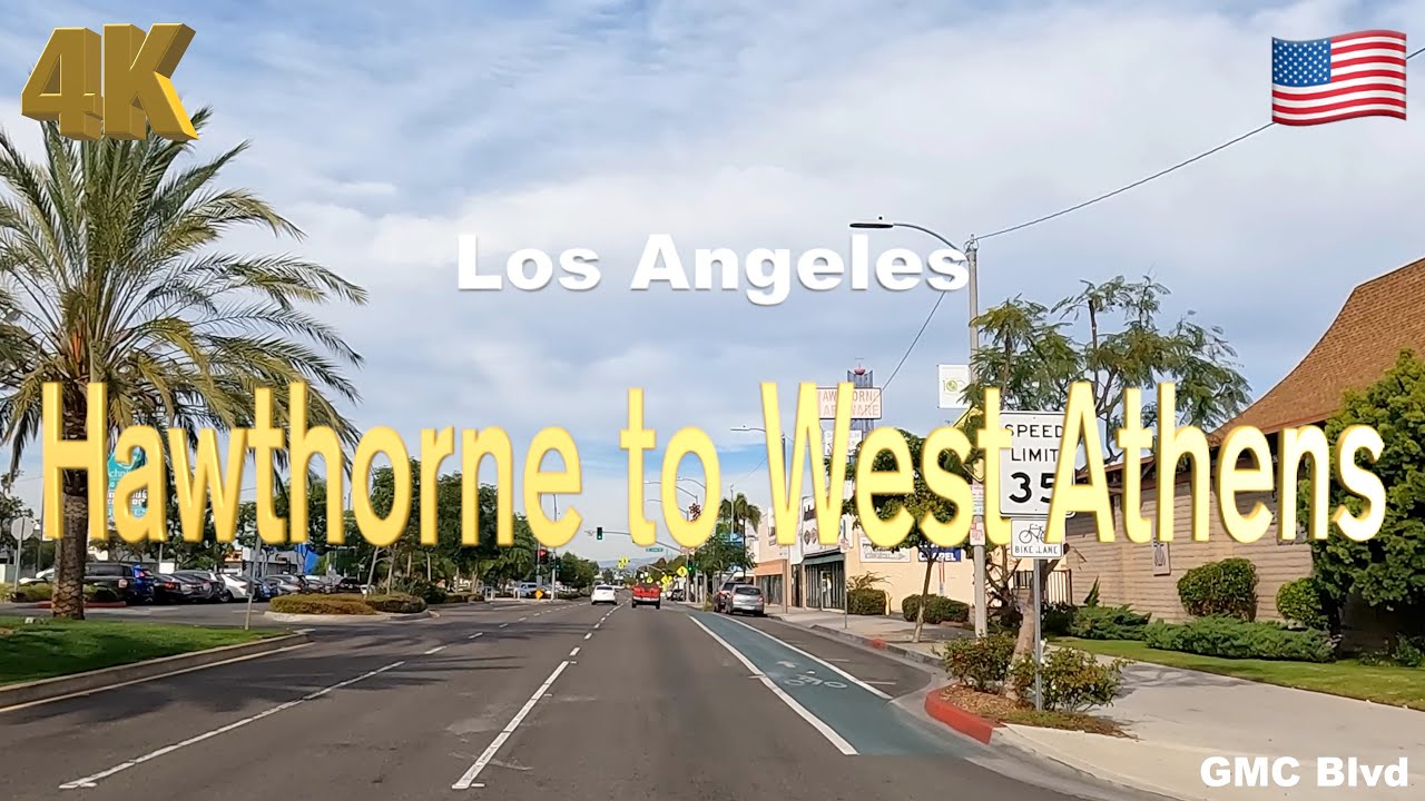 [4K] Los Angeles 🇺🇸, Hawthorne to West Athens California USA Drive