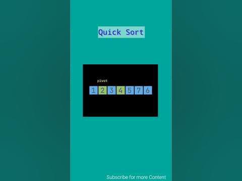 QuickSort Algorithm Animation Video 🚀 #algorithm #dsa #quicksort # ...