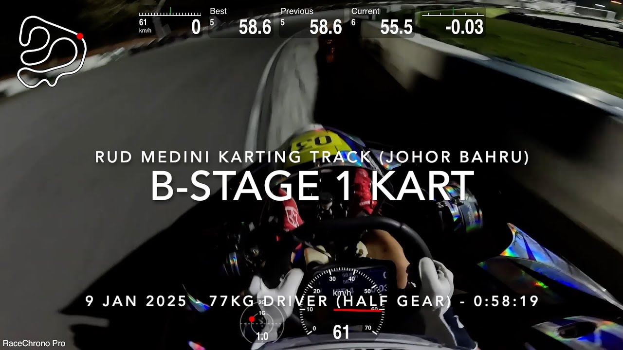 RUD Karting Medini (Johor) - B-Stage 1 - Hot Lap - 0:58:19 - YouTube
