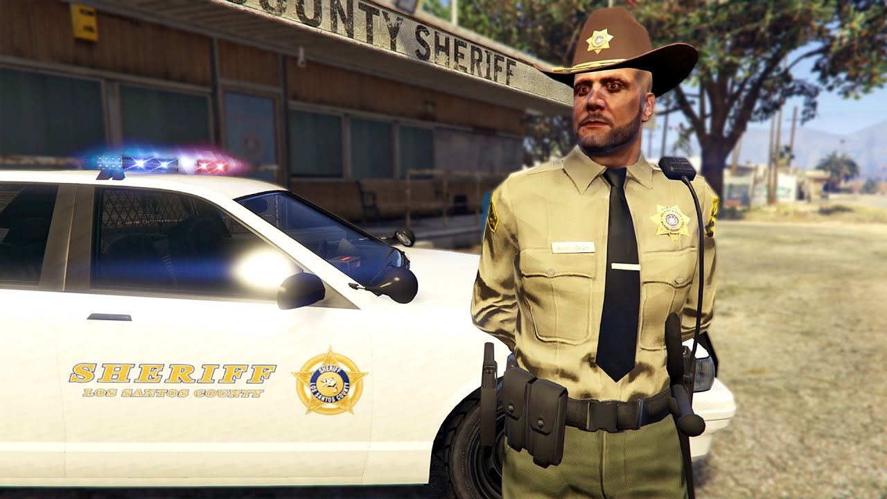 إلعب قراند 5 كأنك شرطي القرية | GTA V Play as The Sheriff