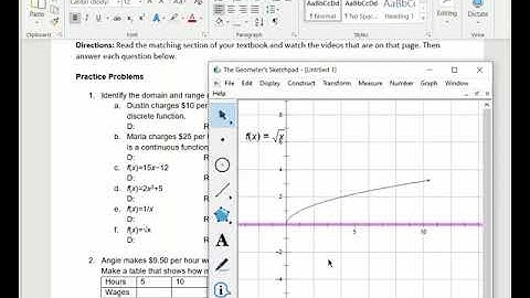 Functions as Rules, Tables and Graphs part 1 Video