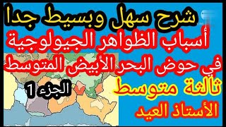 أسباب الظواهر الجيولوجية في حوض البحر الأبيض المتوسط الجزء الأول ثالثة متوسط