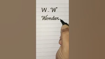 How to Write Capital "W" in Cursive Writing | Capital Letter W Words in Cursive Writing | 