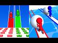 Bridge Race VS Snow Race - All Levels Gameplay Android, ios (Part 355)