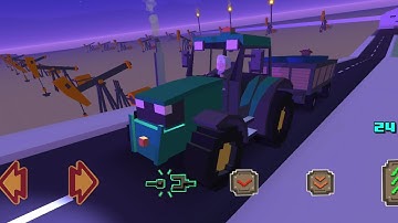 Crazy granny is driving the edge of a knife 🔝 Blocky Farming and Racing Simulator