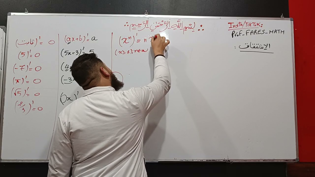 مراجعة الدوال من الصفر (الاشتقاق)