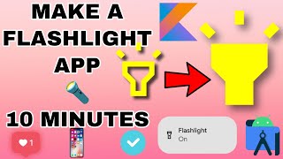 Make a Flashlight app in android studio within 10 minutes || Kotlin || Hindi screenshot 4