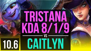 TRISTANA & Alistar vs CAITLYN & Morgana (ADC) | KDA 8/1/9, Dominating | EUW Master | v10.6