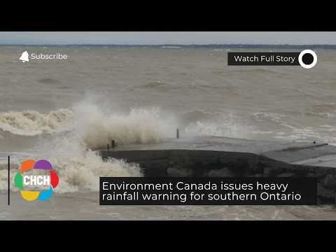 Environment Canada issues heavy rainfall warning for southern Ontario