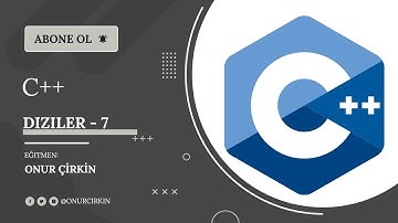 Programlama Giriş (C++)  - 27 (Diziler 7 - Eleman Değeri Arama)