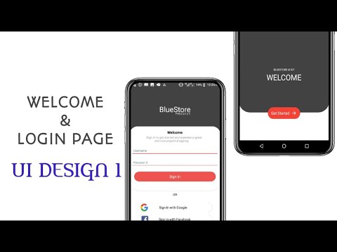 Login And Welcome UI Design project | Sketchware Ui |