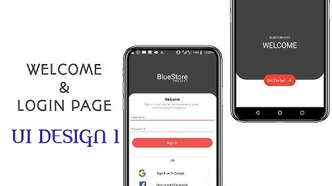 Login And Welcome UI Design project | Sketchware Ui |