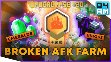BROKEN AFK XP, Unique & Emerald Farm Build For MAX Apocalypse Plus in Minecraft Dungeons