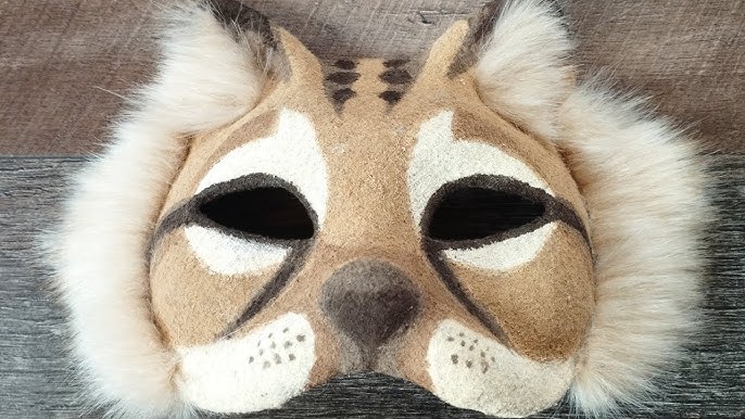 Fluffy Brown Tabby Therian Mask