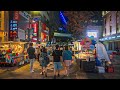 Friday night walk myeongdong seoul korea  city ambience sounds 4kr