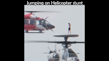 Man jumping on helicopter stunt #shorts