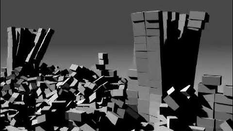 Blender - Rigid Body Physics - "Wall Getting Destroyed By Cannonballs"