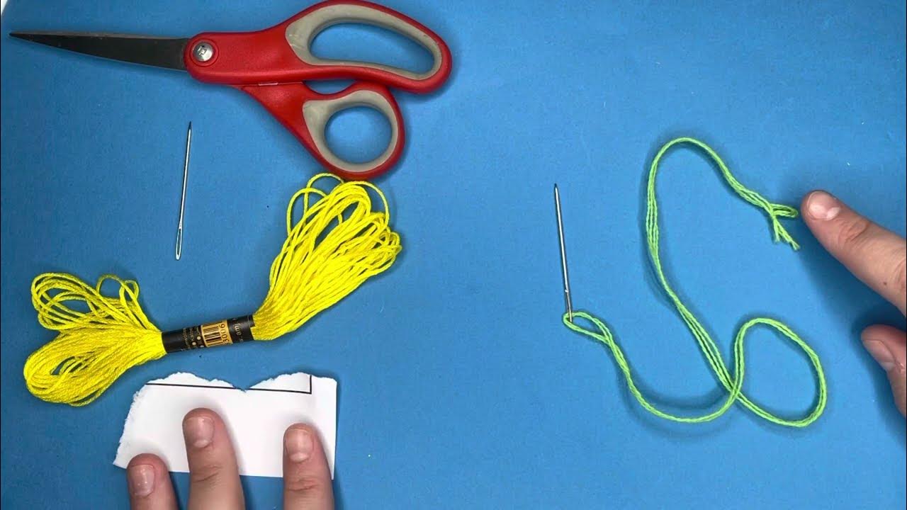 Threading a needle and tie a friendship knot YouTube